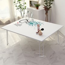 스토리퍼니쳐 플라워 디자인 테이블 L, G 블루허브 화이트