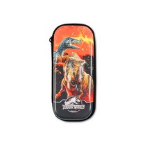 쥬라기월드 엠보하드필통, 레드, 1개