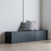 라자가구 코니 벤치 수납 스툴 1200, 그레이