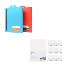 에코청운 폼PP더블 클립보드 A4~A3 2p + 칼라칩 L홀더 10p, 랜덤발송(클립보드), 투명(L홀더), 1세트