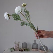 쏘앤영 모란꽃 조화 52cm 3p, 화이트