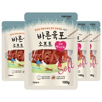 더독 강아지 올바른 소프트 육포 100g, 4개, 오리미니스틱