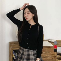 베러스윗 여성용 라운드넥 베이직 가디건