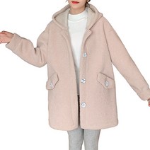 루나글램 임산부 후드 플리스 기모 코트