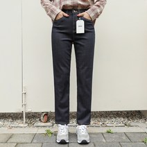 빼빼 여성용 속밴딩 라이크라스판 빈티지 보이핏 데님팬츠