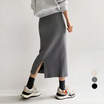 바블링브룩 여성용 H라인 니트 밴딩 롱 스커트