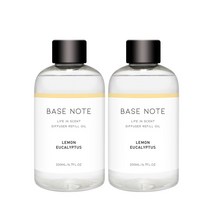 베이스노트 디퓨저 리필 오일 2p, 레몬유칼립투스, 200ml, 2세트