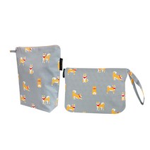 코니아일랜드 휴대용 기저귀 매트 + 파우치 세트, 프렌치도그