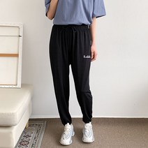 헤이진 여성용 쿨링 아이스 자수 조거팬츠