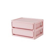 부스마켓 슬라이딩 다층 정리 보관함 2단, 핑크, 1개