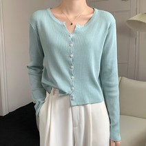 이사도라 여성용 여리핏 골지 파스텔 니트 가디건