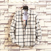 스타빈 남성용 빅 체크 셔츠