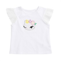 프렌치캣 여아용 WH 레이스 TS