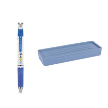 유니볼 RE 지워지는 볼펜 3색 3타입 0.5mm + 델리 누사인 2단 펜트레이 세트, 도날드(볼펜), 블루(펜트레이), 1세트
