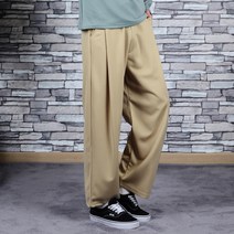 타운클로 남성용 핀턱 와이드 스판 밴딩 슬랙스