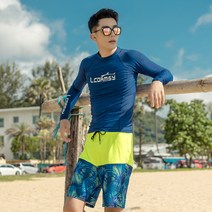 HMUS 남성용 다윈 래쉬가드 반바지 25-14C, 블루