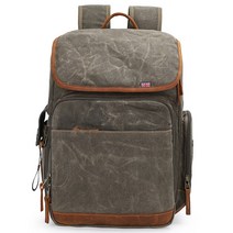 BAGnBAGs 프리미엄 캔버스 카메라백팩 K-001, 아미그린