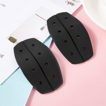 디퍼플 브래지어 끈 눌림 미끄럼 방지 실리콘 에어패드, 2개, 블랙