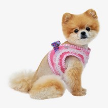 RealPet 강아지 매쉬 레이스 하네스, 핑크