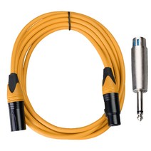 유트렌드 양캐논 XLR 마이크 케이블 3m + 5.5 변환젠더, XL55, 오렌지