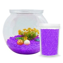 아쿠아테라 미니 컴팩트 볼어항 CH-C101+ 컬러스톤 250g 세트, 보라색(컬러스톤)