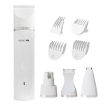 리스펫 반려동물 4 in 1 저소음 멀티 이발기, 화이트, 1개