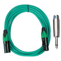 유트렌드 양캐논 XLR 마이크 케이블 3m + 5.5 변환젠더, XL55, 그린