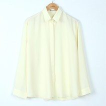 빼빼 여성용 히든버튼 카라넥 블라우스