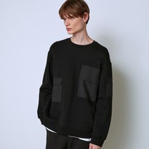 마인드브릿지 우븐포켓 포인트 오버핏 맨투맨 MWTS2143
