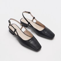 스퀘어토 베이직 플랫 슬링백 2cm