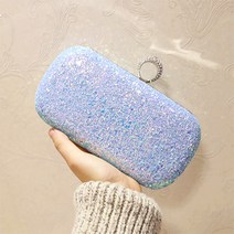 웨딩 이브닝 드레스 디너백 둥근 쉐잎 다이아몬드 클러치
