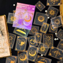 잇홈 다꾸 스꾸 폰꾸 시리즈 스티커 골드 나이트 45종 세트, A 타입, 1세트