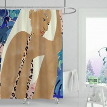 마켓A 걸스 아트프린팅 샤워커튼 TYPE4 180 x 150 cm, 1개
