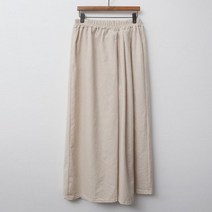 슈가펀 여성용 세모린 네추럴 주름 와이드 린넨 통바지