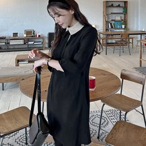 핫핑 리페어 리본카라 미니원피스