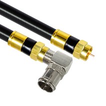 마하링크 국산 골드 고급형 RF 안테나 블랙 5C 꺾임 동축 수제작 케이블 20M, MLZ-GRL200(블랙)
