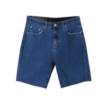 제제 남성용 히든밴딩 밑단 컷팅 스판 청 반바지