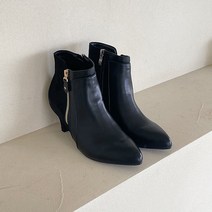 티렌 지퍼 앵클 부츠 6cm [블랙-245]