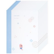 루피 무선 제본 노트, 10개, 더스티 블루