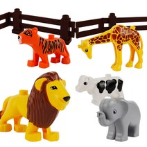 동물 피규어 리필 블럭 7종 세트, 혼합색상