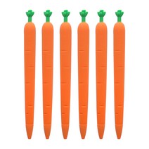 핑크풋 당근 노크 볼펜 0.7mm 2000, 6개, 주황