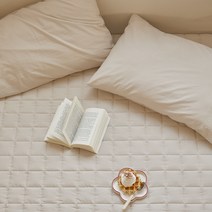 아르페지오베이직 워시드 고밀도 워싱 100수 코튼 누빔 패드, 아몬드크림