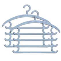 한땀작업실 미끄럼방지 슬림 옷걸이, 블루, 2개입