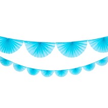 파티쇼 반달팬 파티 가랜드, 라이트블루, 2세트