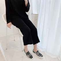 젤리나 쿠션창 미들굽 밴딩 슬립온