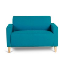 에보니아 이브 패브릭 2인용 소파, 아쿠아블루