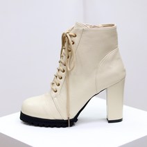 어바웃슈 니스미아 레이스업 힐 앵클부츠