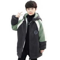 엣지랜드 남아용 MISSING 양털 롱점퍼