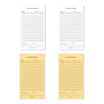 페이퍼리안 골 트랙커 100일용 메모패드 2종 x 2p 세트, 화이트, 옐로우, 1세트