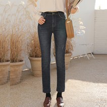 빼빼 여성용 융기모 스판 슬림 일자 청바지